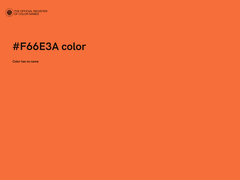 #F66E3A color image