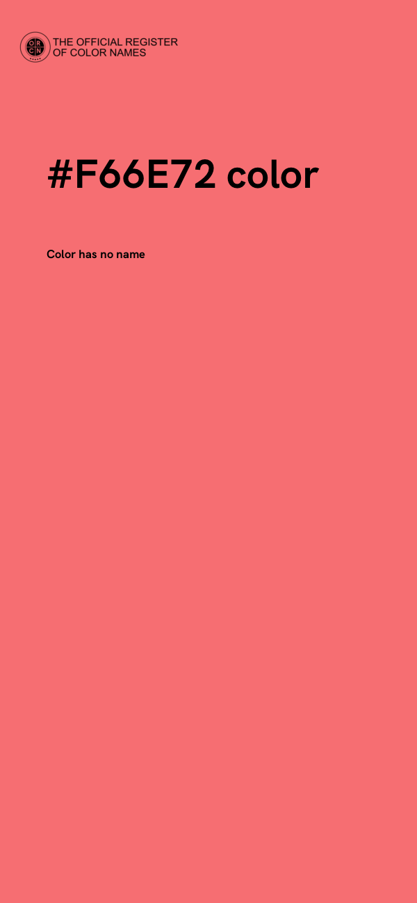 #F66E72 color image