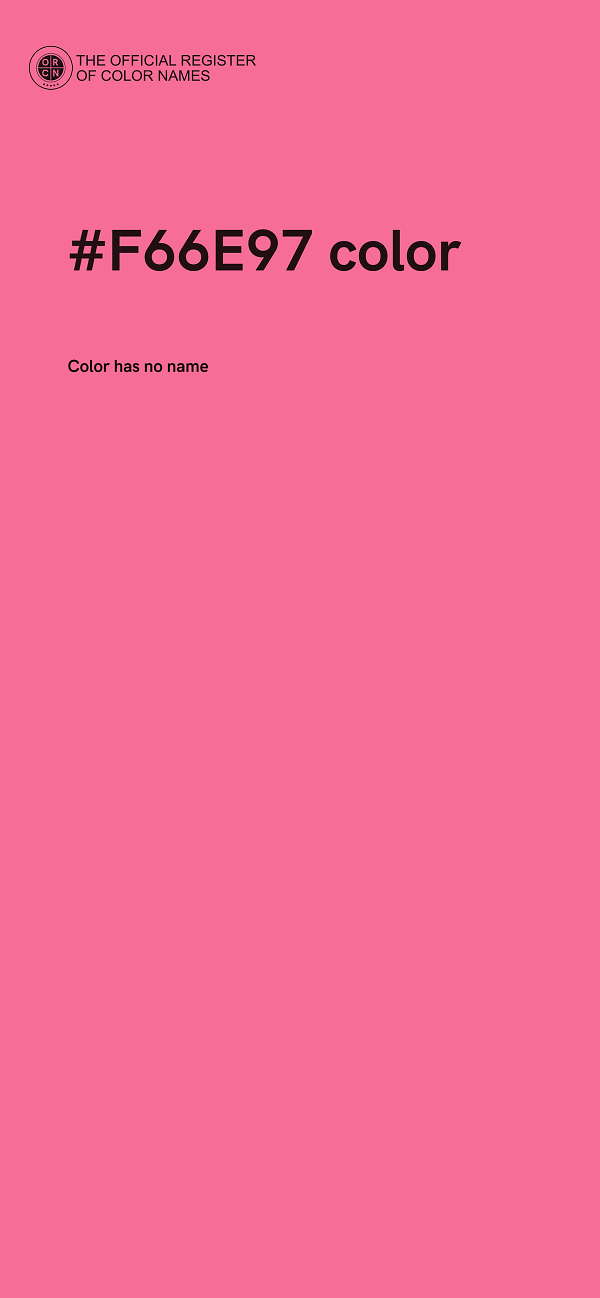 #F66E97 color image