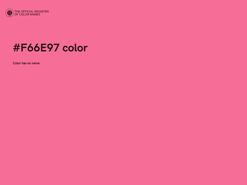 #F66E97 color image