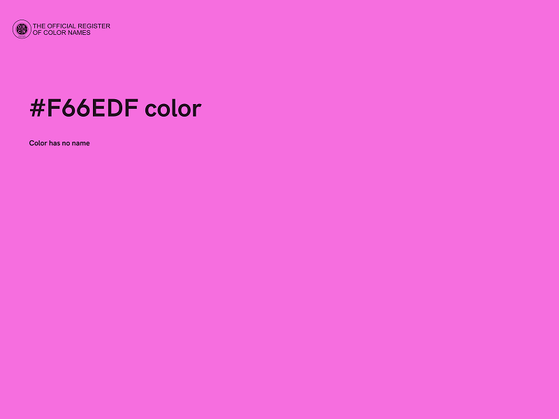 #F66EDF color image