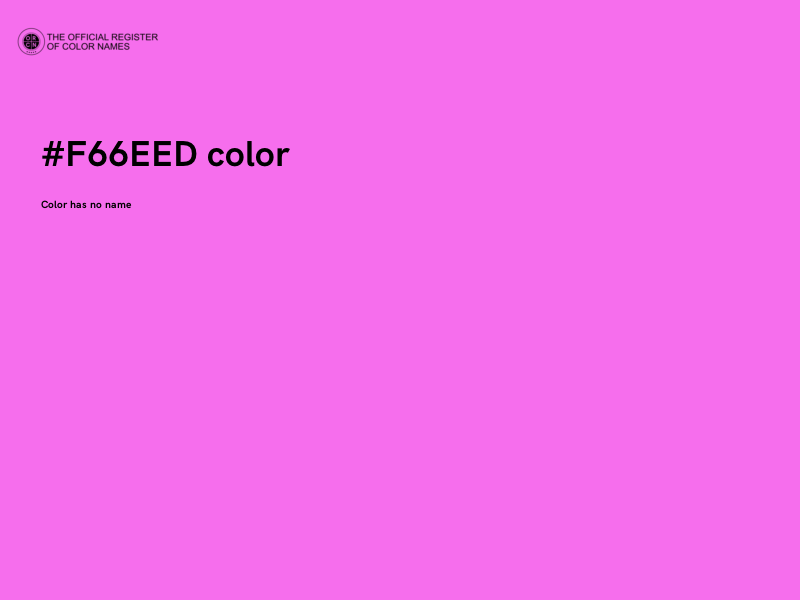 #F66EED color image