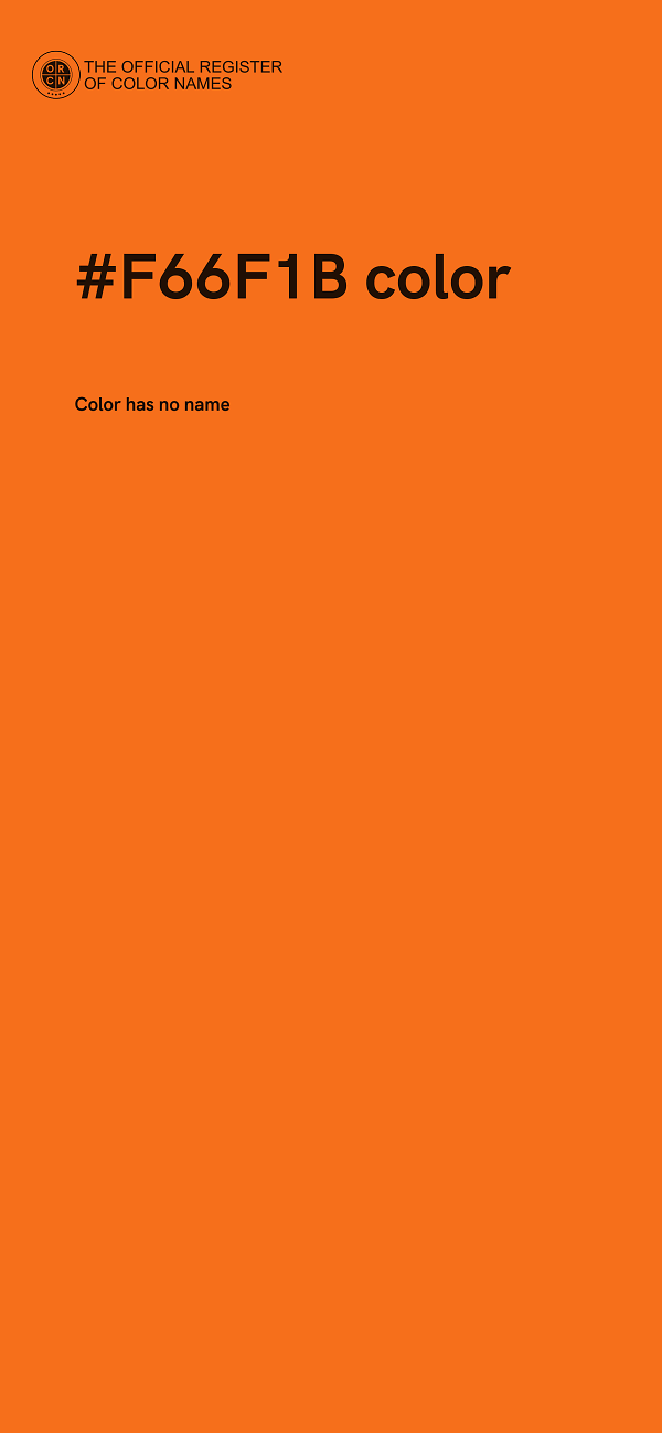 #F66F1B color image