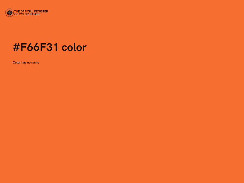 #F66F31 color image