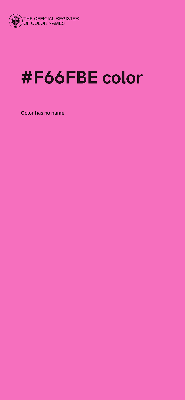 #F66FBE color image