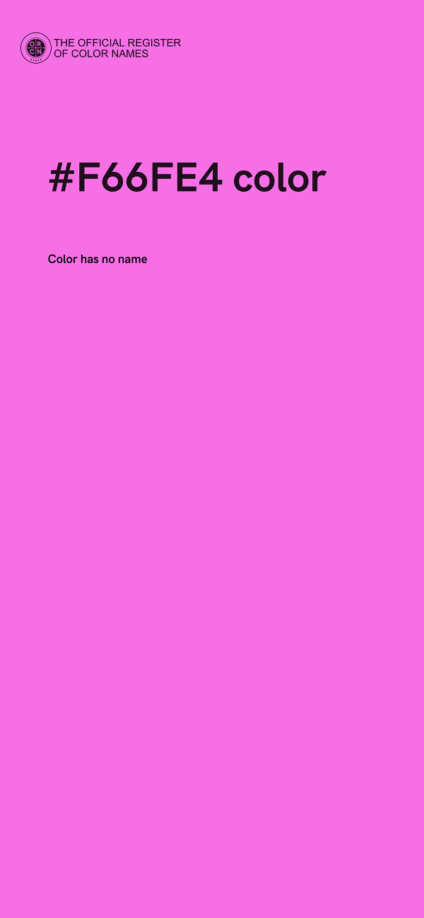 #F66FE4 color image