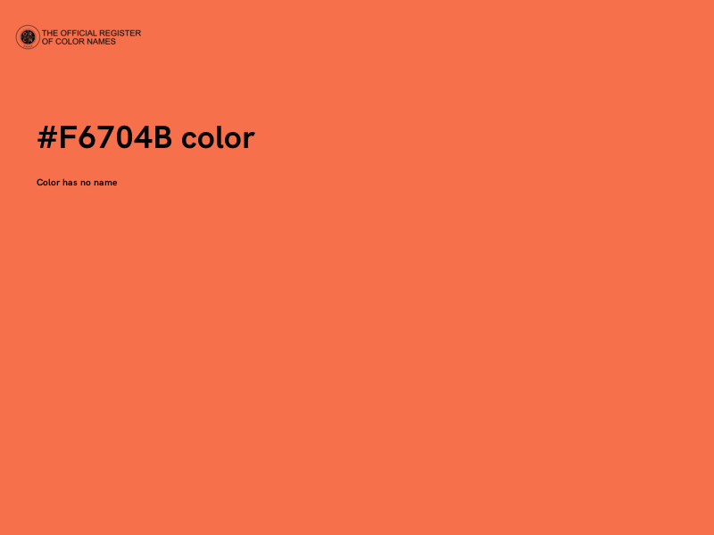#F6704B color image