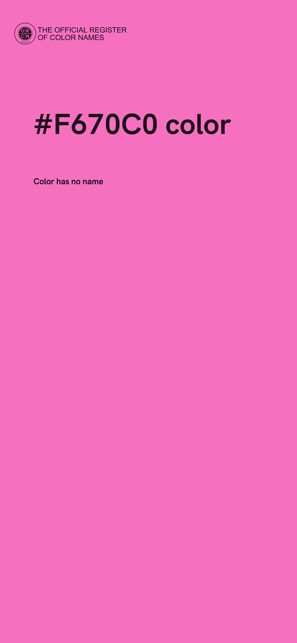 #F670C0 color image
