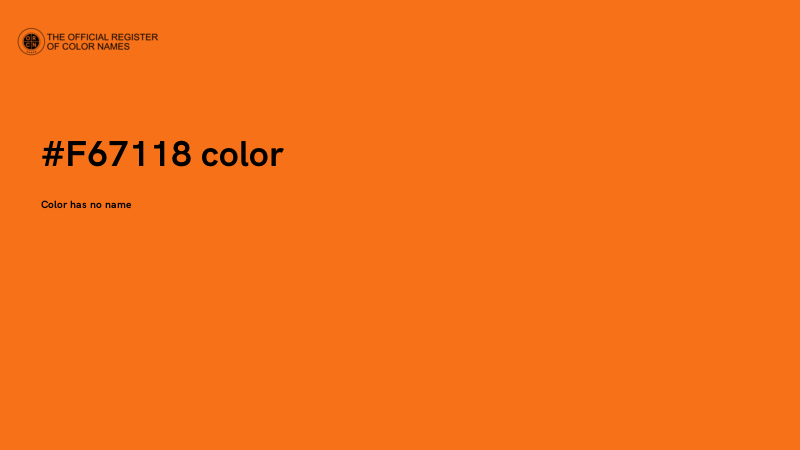 #F67118 color image