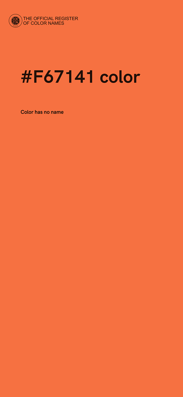 #F67141 color image
