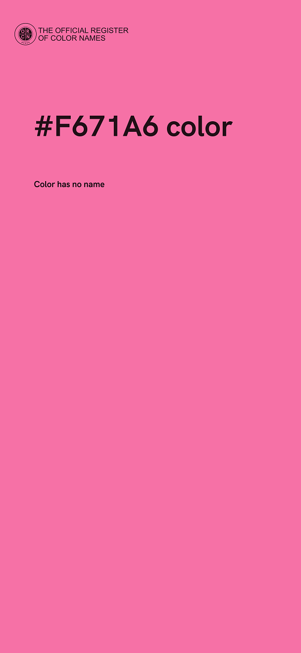 #F671A6 color image