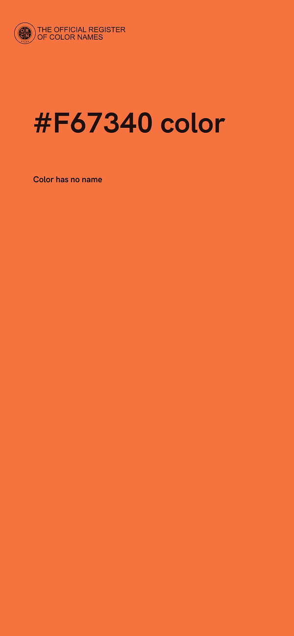#F67340 color image