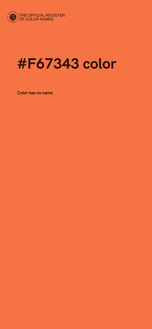 #F67343 color image