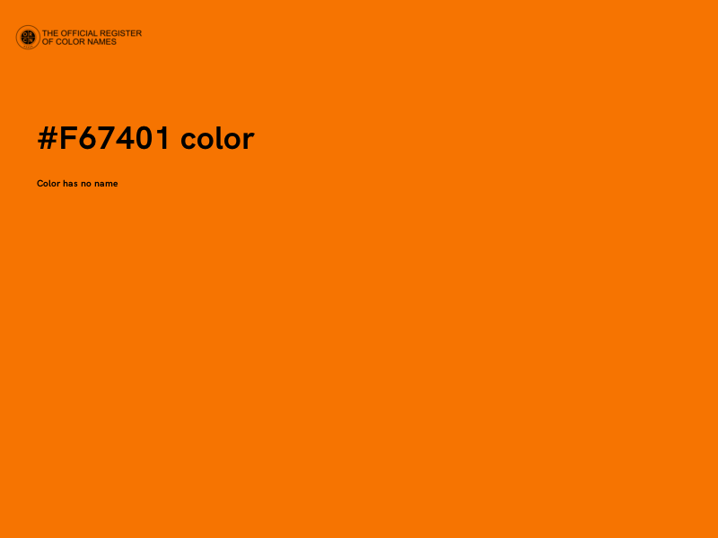#F67401 color image