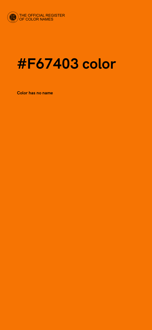 #F67403 color image