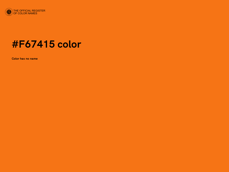 #F67415 color image
