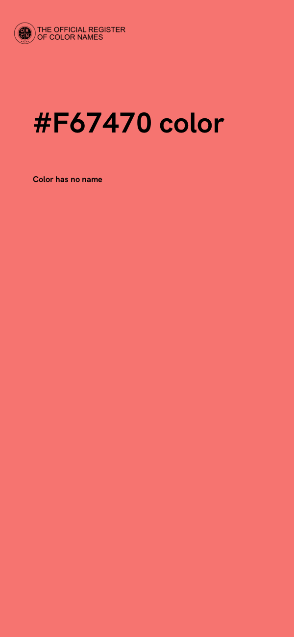 #F67470 color image