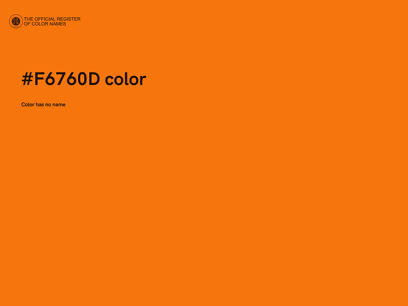 #F6760D color image