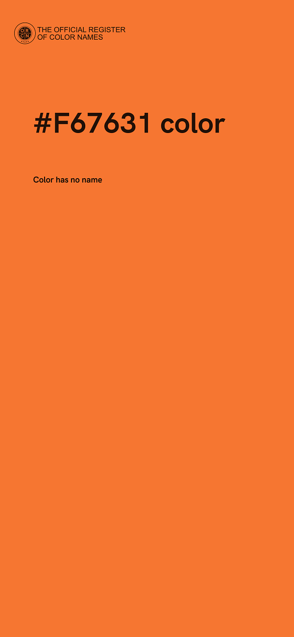#F67631 color image
