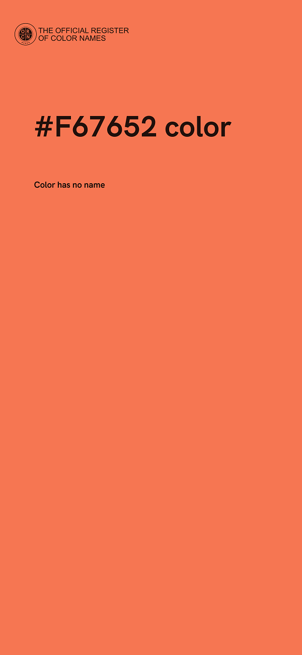 #F67652 color image