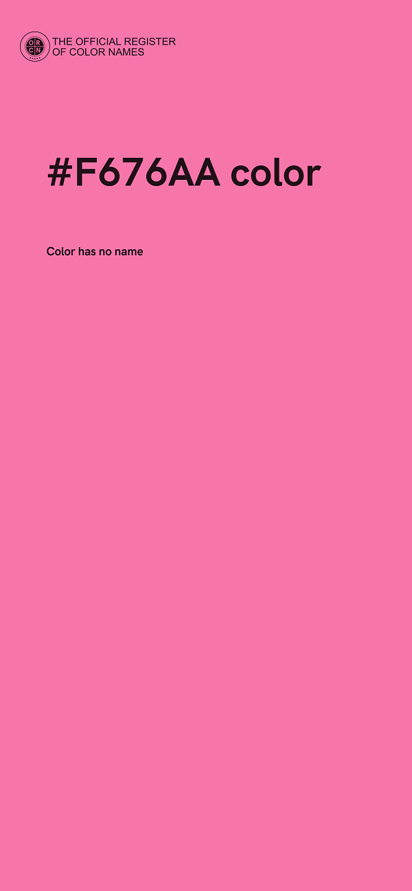 #F676AA color image