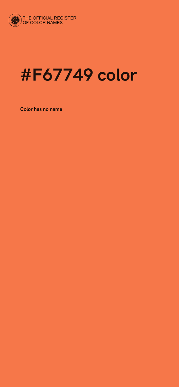 #F67749 color image