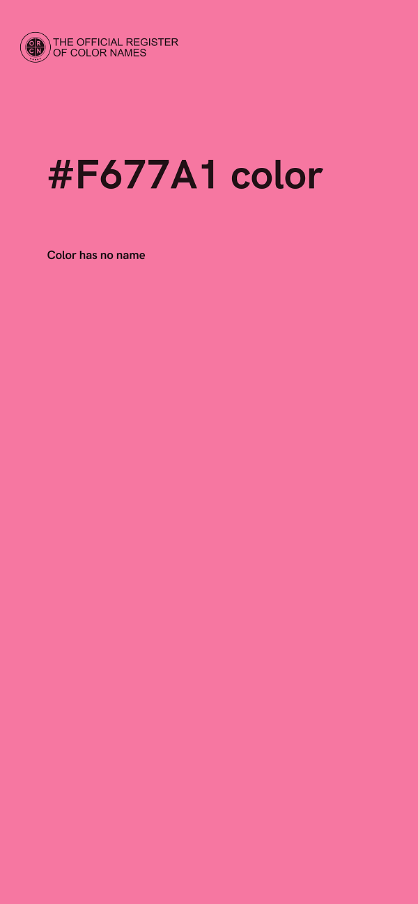 #F677A1 color image