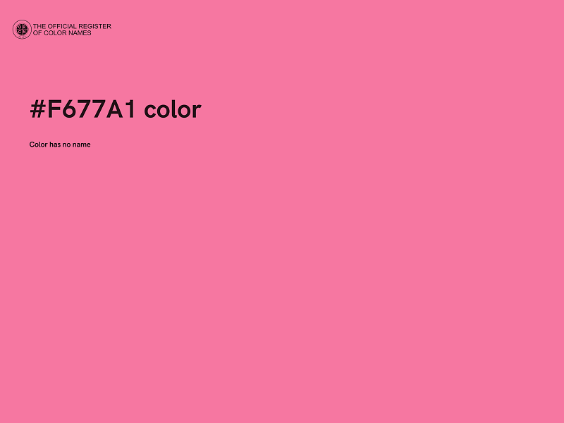 #F677A1 color image