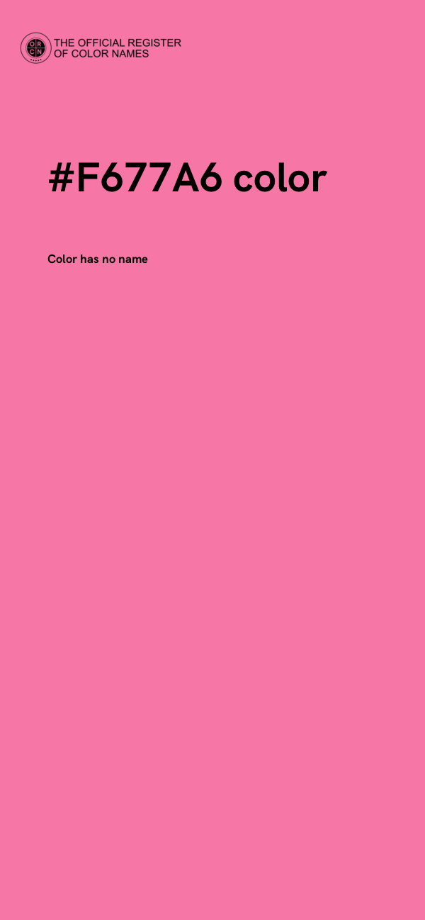 #F677A6 color image