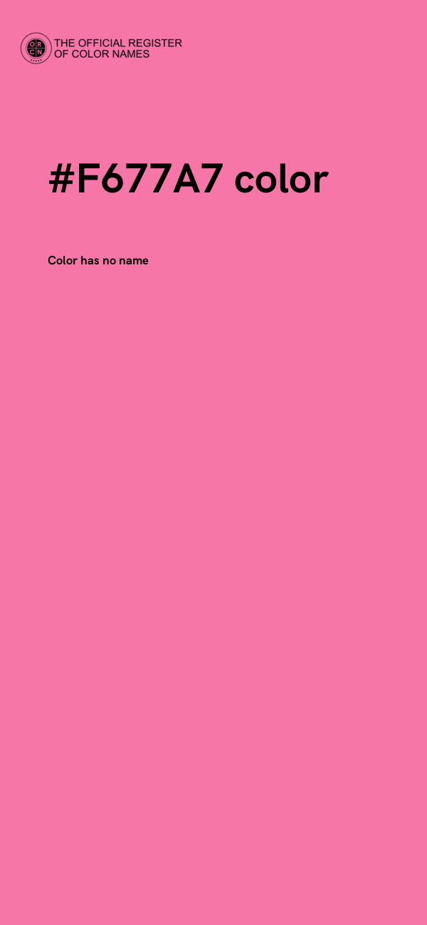 #F677A7 color image