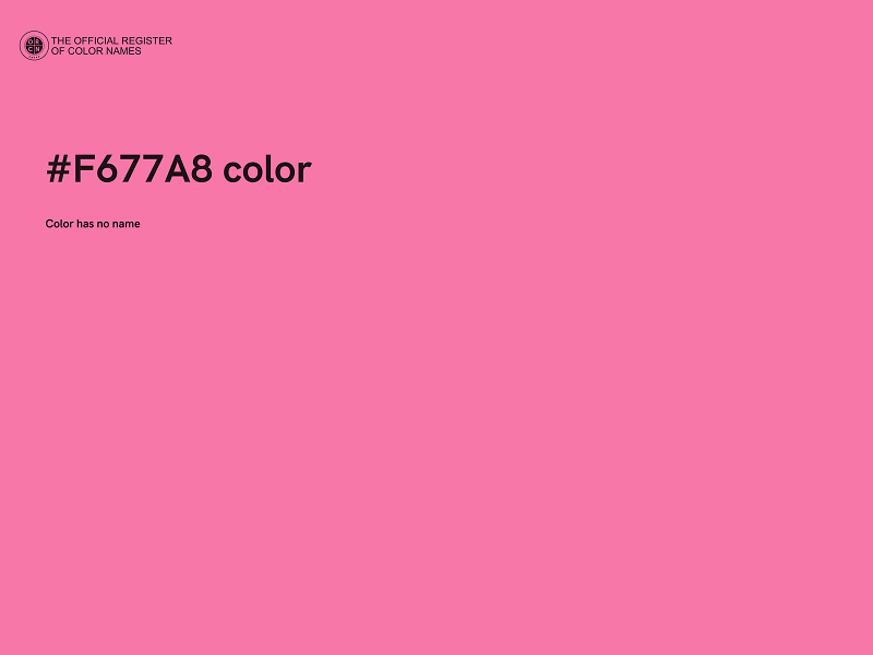 #F677A8 color image