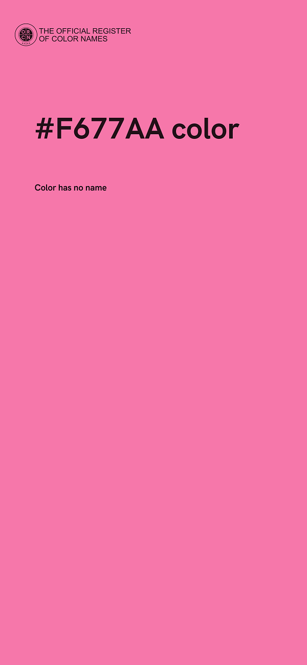 #F677AA color image