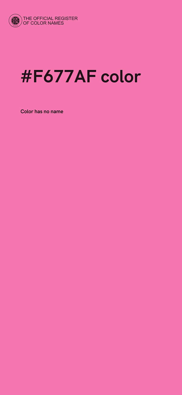 #F677AF color image