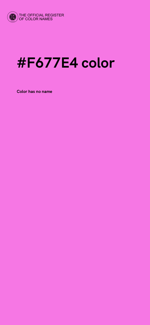 #F677E4 color image