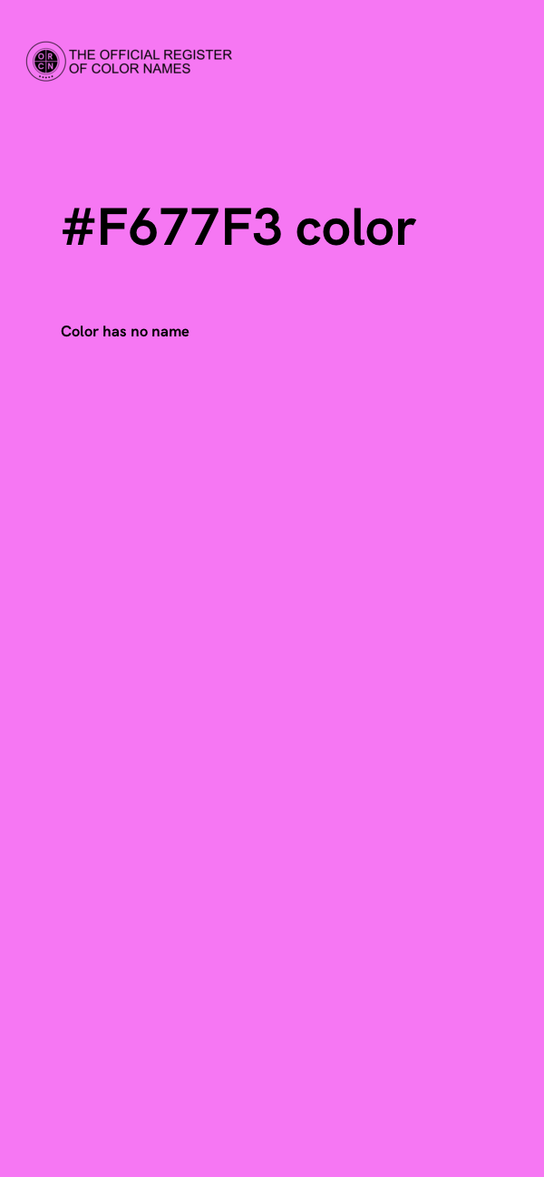 #F677F3 color image