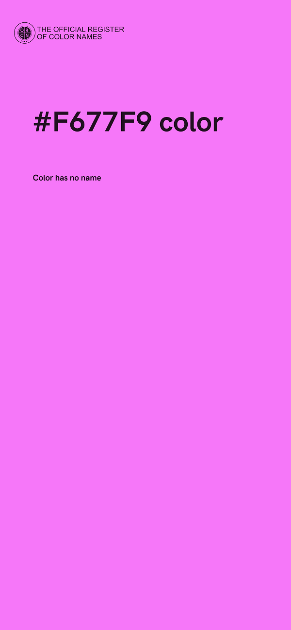 #F677F9 color image