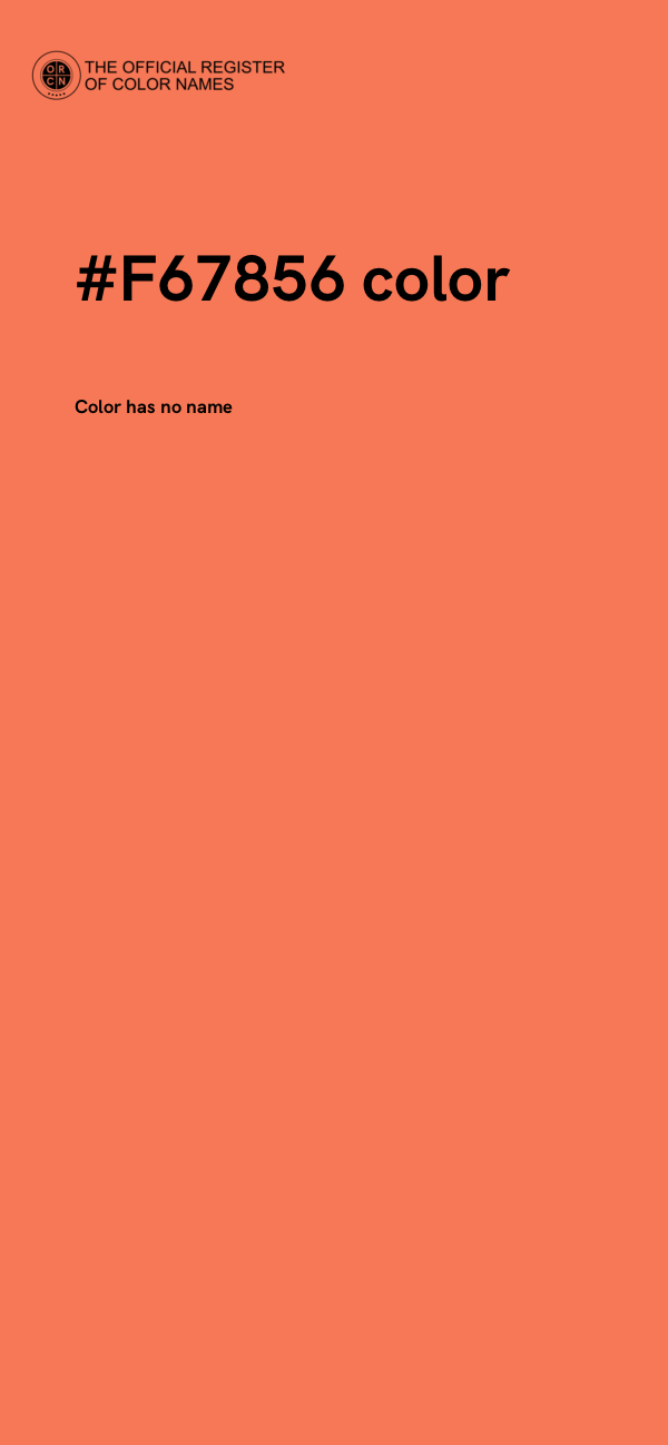 #F67856 color image