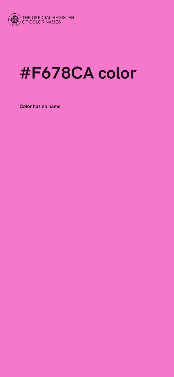 #F678CA color image
