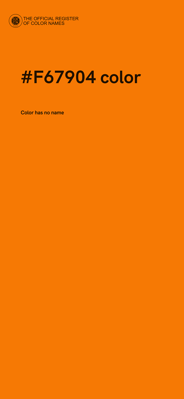 #F67904 color image
