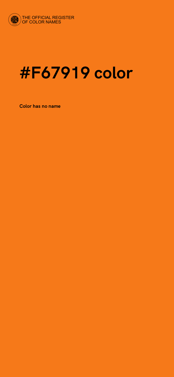 #F67919 color image