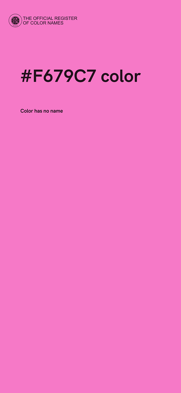 #F679C7 color image