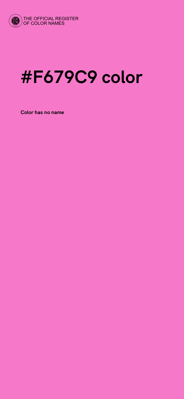 #F679C9 color image