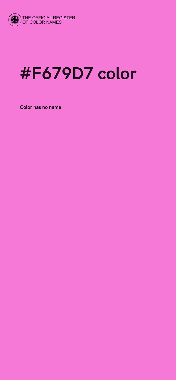 #F679D7 color image