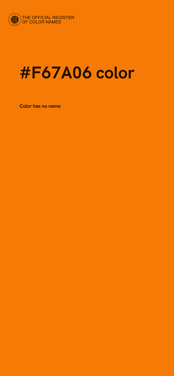 #F67A06 color image
