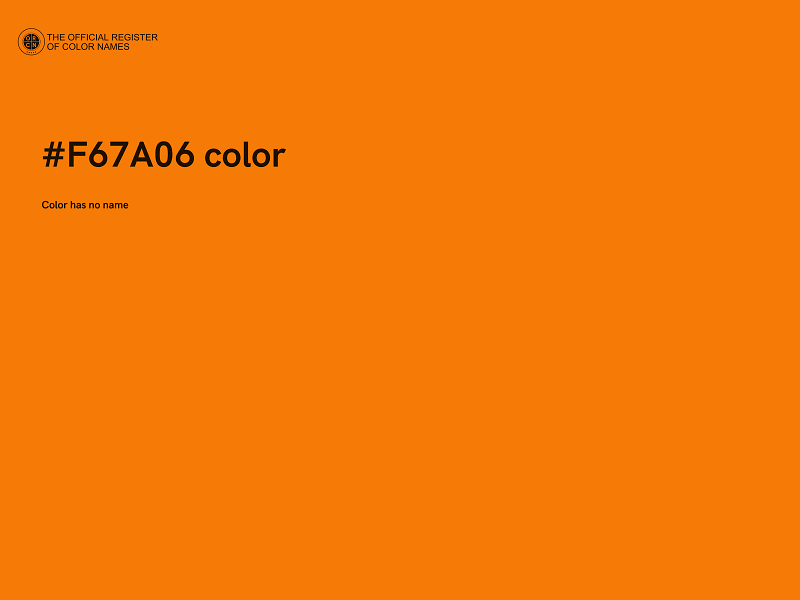 #F67A06 color image