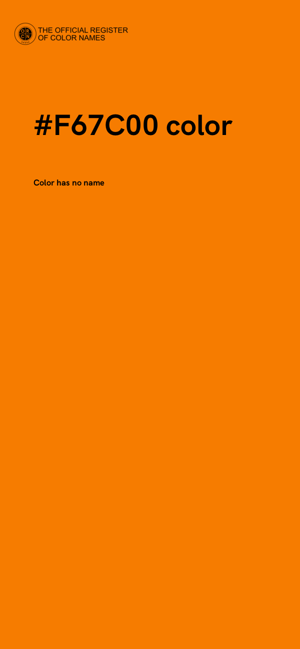 #F67C00 color image