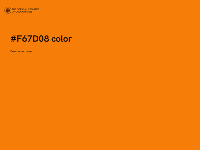 #F67D08 color image