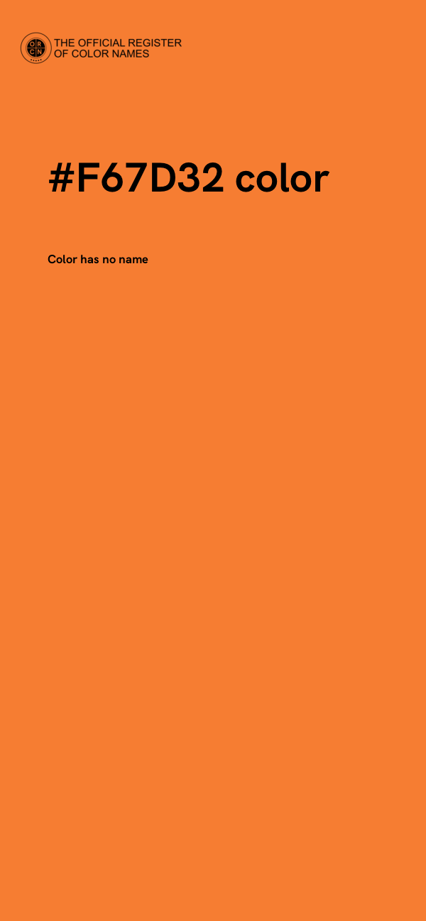 #F67D32 color image