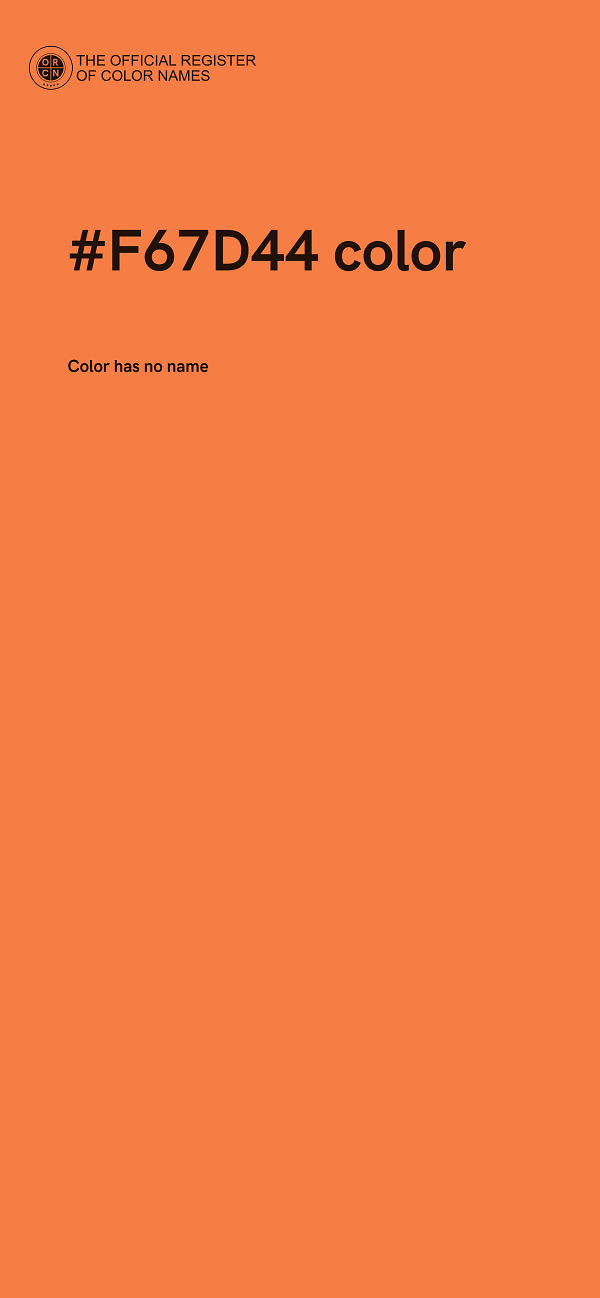 #F67D44 color image
