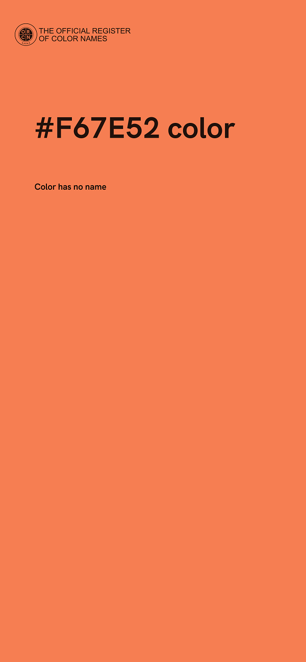 #F67E52 color image